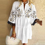 Melanie - Vestido bohemio ligero con volantes