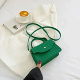 Bolso bandolera azul estilo coreano para debajo del brazo