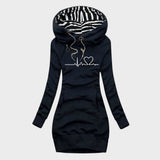 Helena - Vestido de suéter con diseño de corazón