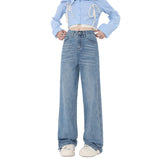 Vaqueros slim de tiro alto y pierna ancha: brilla con un estilo denim atemporal