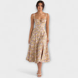 Zipporas - Vestido personalizado con moderno estampado floral de primavera