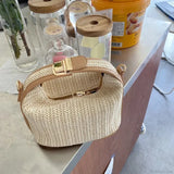 Bolso de hombro de paja bohemio, bolso de playa
