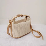 Bolso de hombro de paja bohemio, bolso de playa