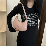 Bolso de hombro de piel sintética lisa con pajarita