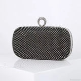Clutch de noche dorado y cristal para novia