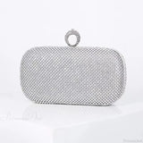 Clutch de noche dorado y cristal para novia