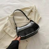 Bolso de hombro cuadrado liso de colores brillantes