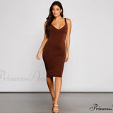 Encantador vestido midi sin mangas de Bring On Basics