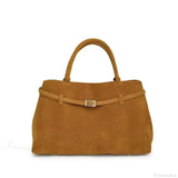 Bolso grande con hebilla decorativa en ante sintético
