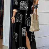 Vestido camisero con bolsillos abotonados - Mangas largas