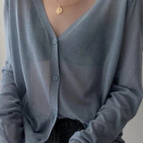 Chaleco de punto ligero con cuello en V