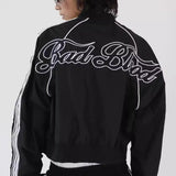 chaqueta bomber retro bordada