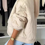 Abrigo acolchado liso informal