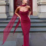 Conjunto de falda bandeau ajustada de cintura alta
