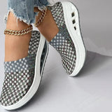 Zapatos de mujer - Slip-On Tejido Elástico - Suela Confortable con Cámara de Aire