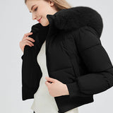 Chaqueta acolchada ajustada con cintura corta