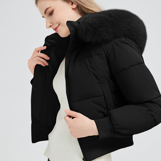 Chaqueta acolchada ajustada con cintura corta