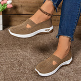 Zapatillas sin cordones para mujer – Malla transpirable – Corte bajo – Suela acolchada