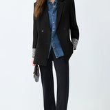 Elegante blazer de oficina de longitud media