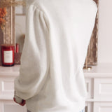 Chaleco con cuello en V adornado con encaje