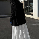Blazer con bloques de color elegante e informal