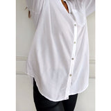 Blusa de mujer – Corte holgado – Detalles de lentejuelas – Mangas largas – Tejido transpirable