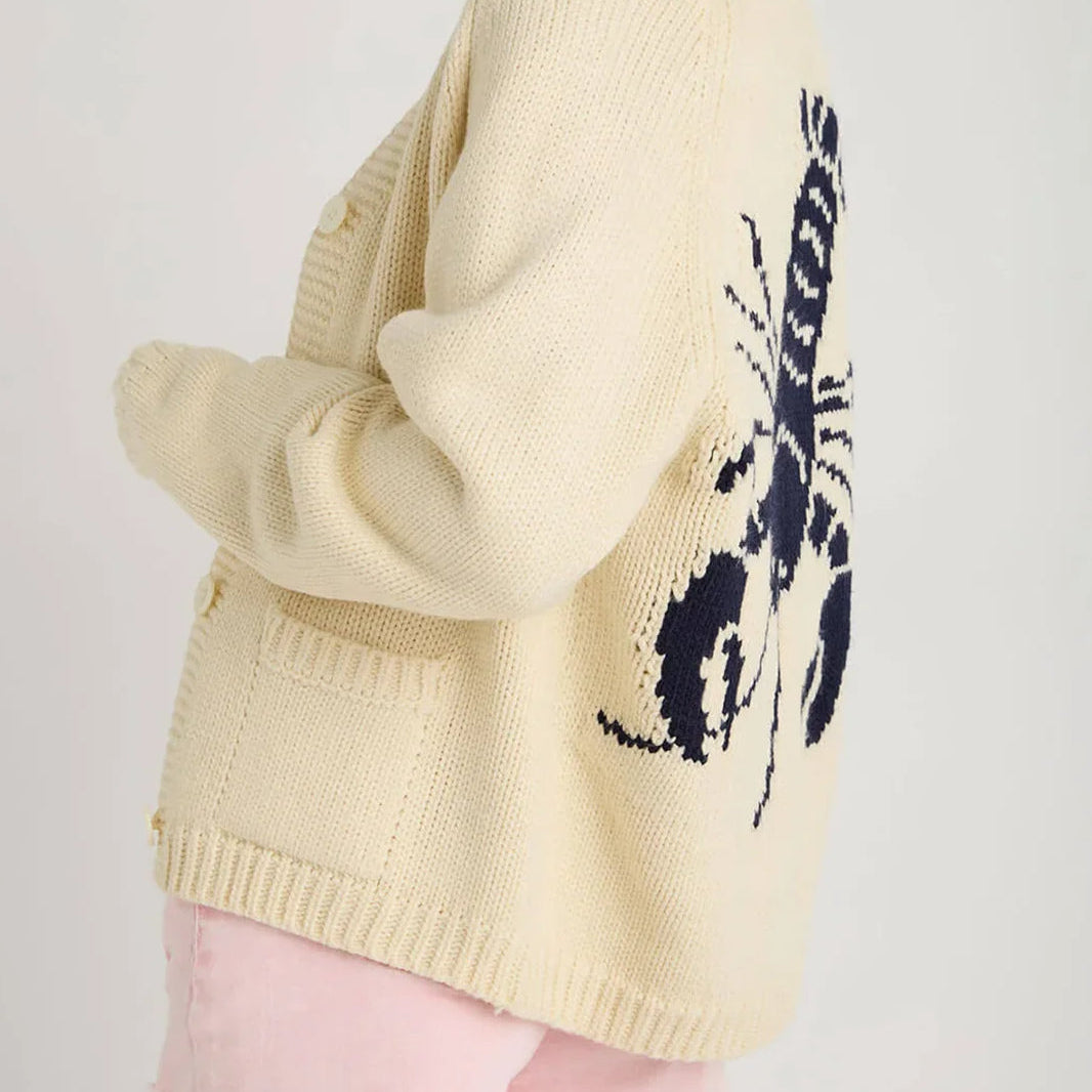 Chaleco de punto con estampado de langosta
