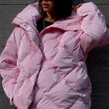 Chaqueta de algodón acolchada de gran tamaño