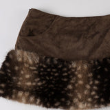 Conjunto de top corto de dos piezas de patchwork de polar