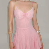 Mini vestido sexy con escote en V y espalda abierta