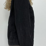 Chaqueta vaquera negra vintage de camionero