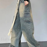 Vaqueros de pierna ancha con patchwork de corazones