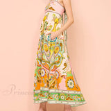 Vestido camisola Madi estampado único y encantador para fiestas.