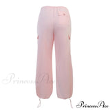 Pantalones cargo de pierna recta con piernas anchas y sueltas, estilo casual.