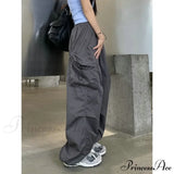 Pantalón jogging casual de pierna ancha con bolsillos, corte recto.