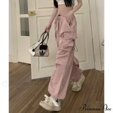 Pantalón jogging casual de pierna ancha con bolsillos, corte recto.