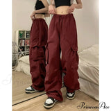 Pantalón jogging casual de pierna ancha con bolsillos, corte recto.