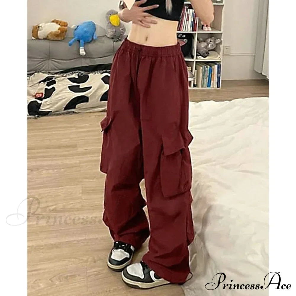 Pantalón jogging casual de pierna ancha con bolsillos, corte recto.