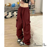 Pantalón jogging casual de pierna ancha con bolsillos, corte recto.