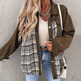 Mille - Chaqueta vaquera de moda con botones y mangas largas