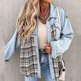 Mille - Chaqueta vaquera de moda con botones y mangas largas