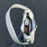 Bolso de hombro con estampado de estrellas blancas, lindo y casual.