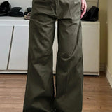 Pantalones cargo casuales de estilo paracaídas con pierna ancha