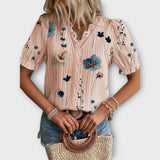 Emily - Blusa de moda con escote en V