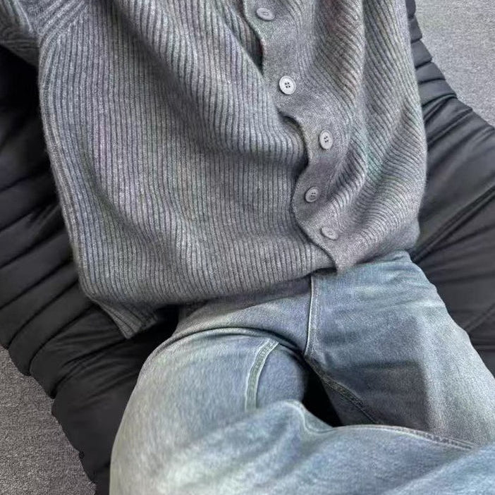 Cárdigan de cuello alto de gran tamaño