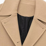 Chaqueta corta y holgada de mezcla de lana
