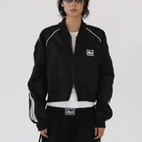 chaqueta bomber retro bordada