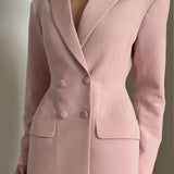 Blazer rosa con botones