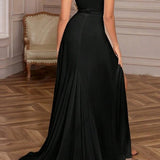 Vestido de noche maxi ajustado sin mangas