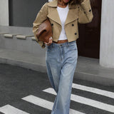 Chaqueta corta casual cruzada